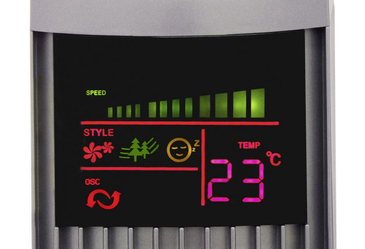 TURMVENTILATOR - Anthrazit, Basics, Kunststoff (120/32/32cm)