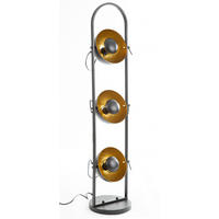 STEHLEUCHTE 25/25/117 cm    - Goldfarben/Schwarz, Design, Kunststoff/Metall (25/25/117cm) - Globo