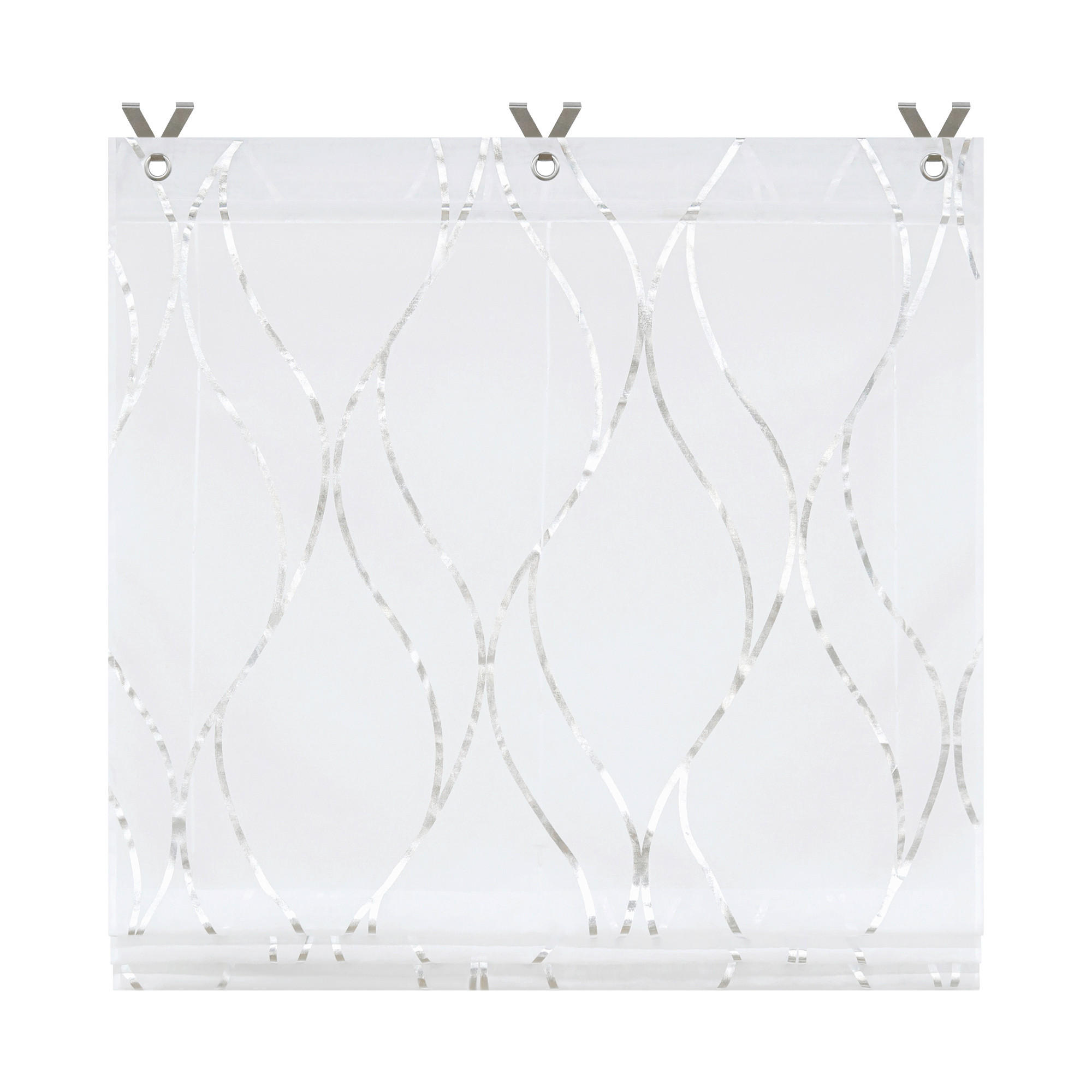 DEKOROLLO  transparent  120/130 cm    - Weiß Hochglanz, Basics, Textil (120/130cm)