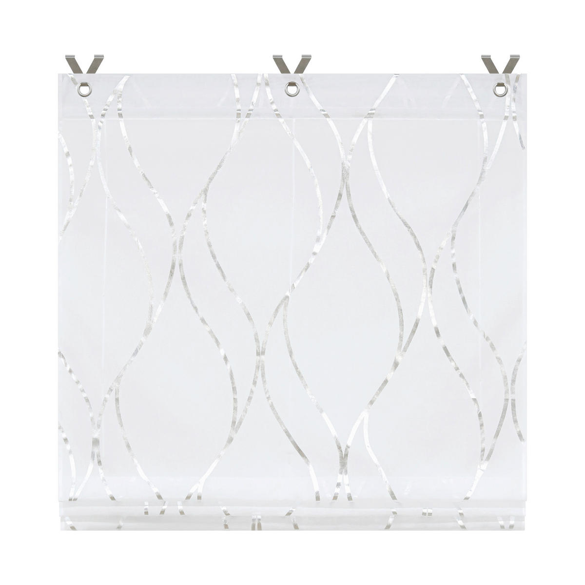 DEKOROLLO  transparent  120/130 cm    - Weiß Hochglanz, Basics, Textil (120/130cm)