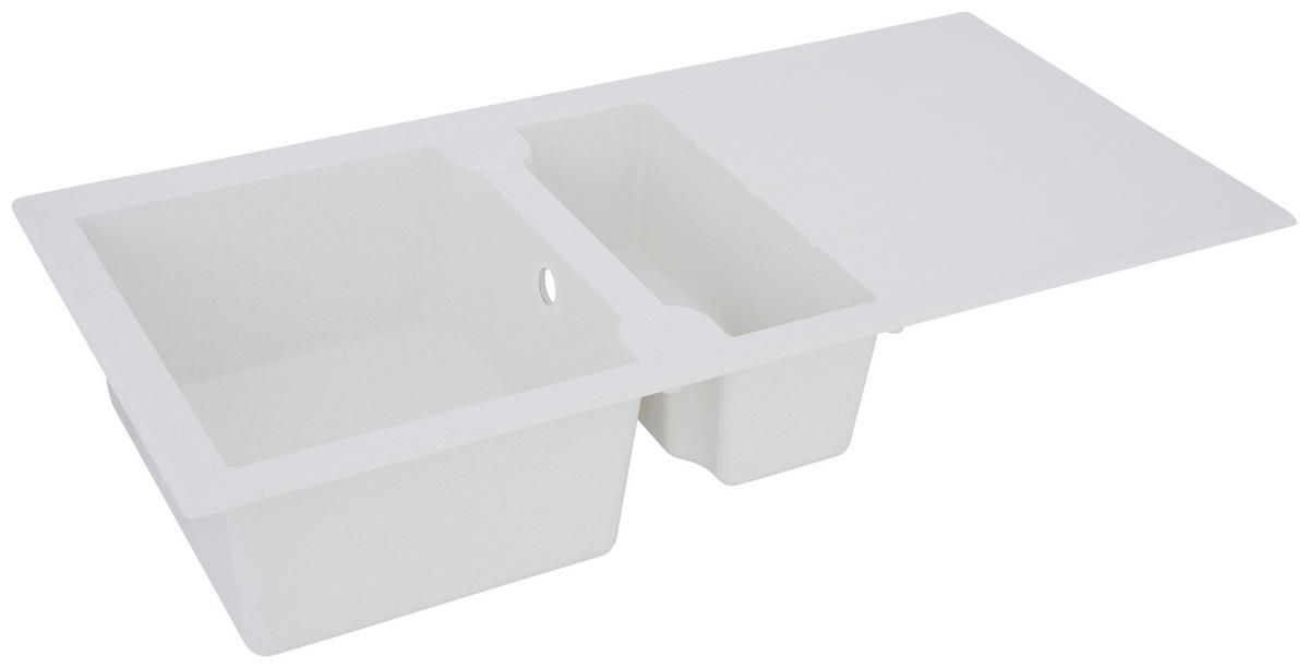 SPÜLE 1712ALINEO100X50W  - Weiß, Trend, Stein (100/21/50cm) - Respekta