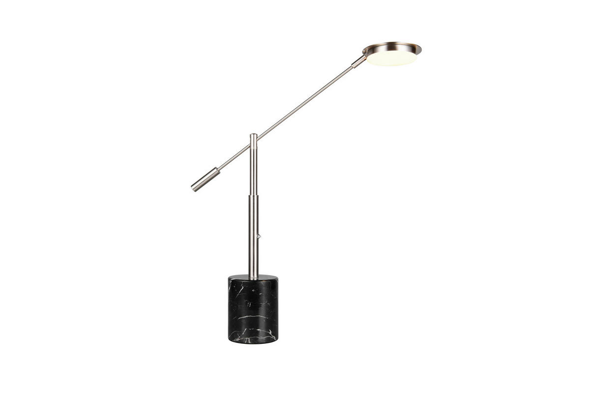 LED-TISCHLEUCHTE Fiore   - Schwarz/Nickelfarben, KONVENTIONELL, Stein/Metall (65/12/47cm) - Trio Leuchten