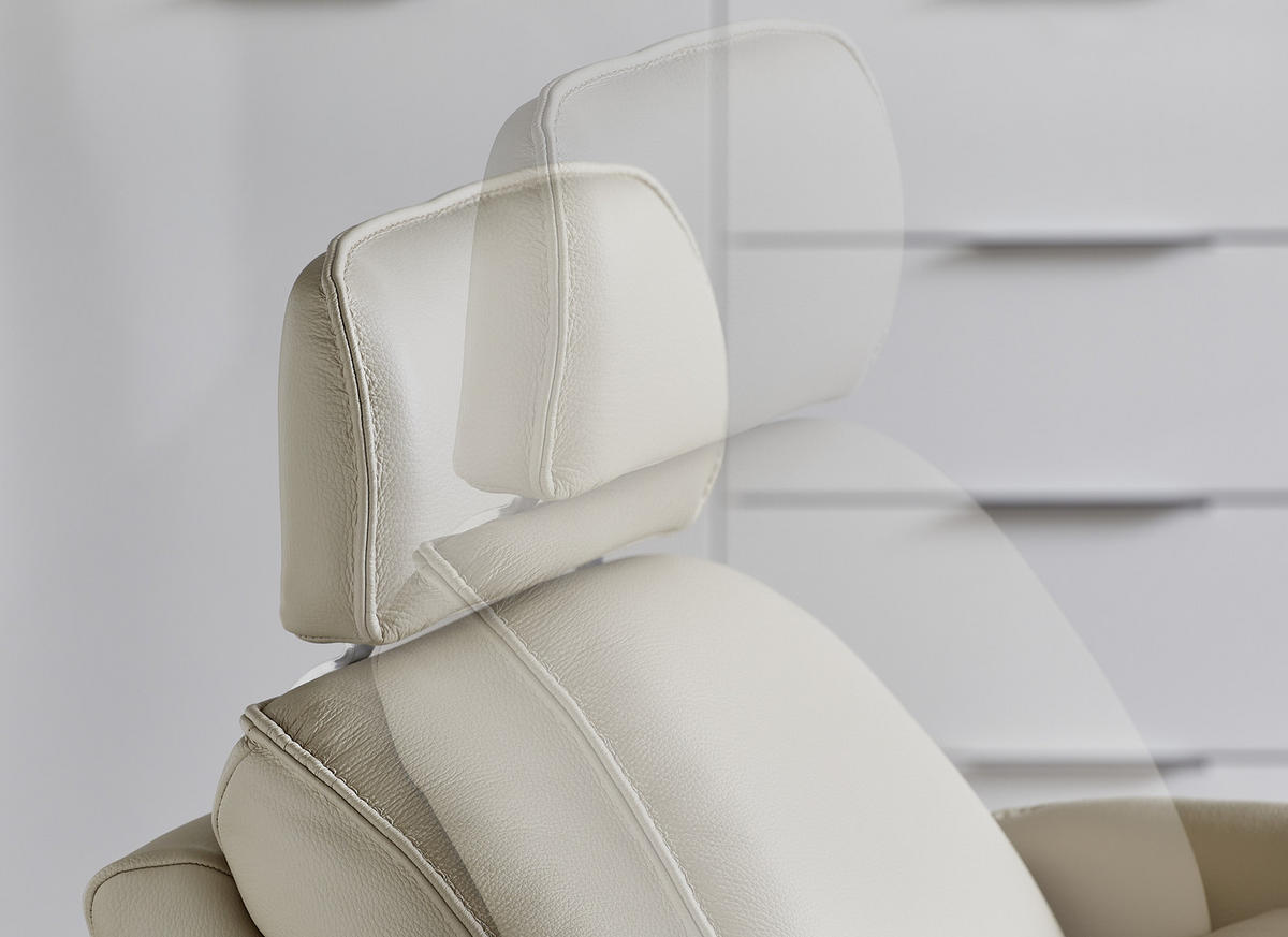 RELAXSESSEL in Leder Hellgrau  - Edelstahlfarben/Hellgrau, Design, Leder/Metall (72/89/91cm) - Himolla