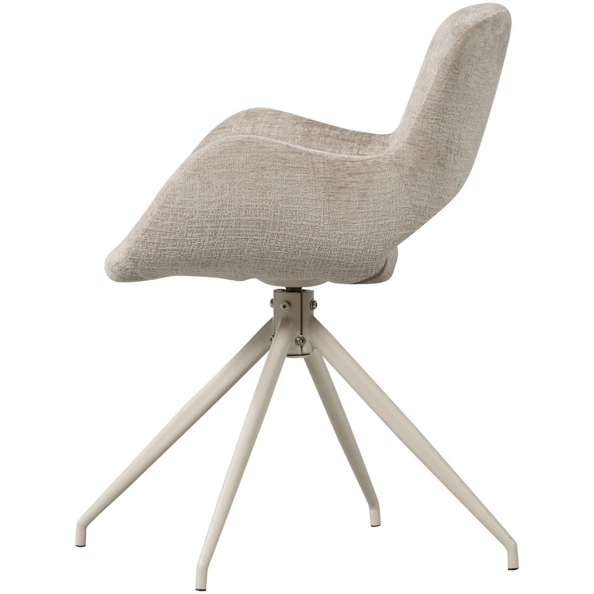 ARMLEHNSTUHL-SET 2 Stück  in Samt  - Sandfarben, MODERN, Textil/Metall (58/58/82cm) - Livetastic