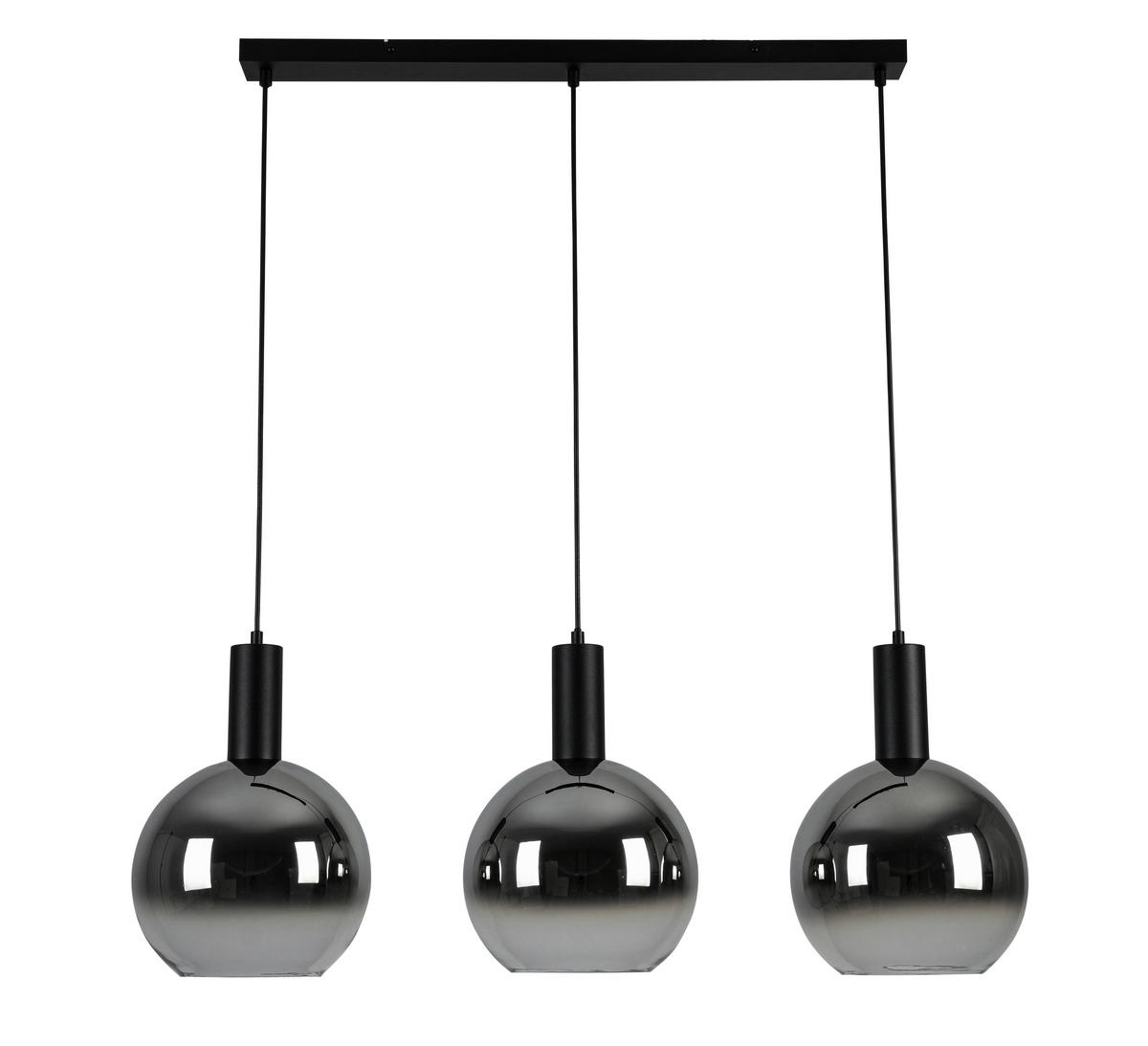 LUSTER    93/25/130 cm    - boja hroma/crna, Konvencionalno, staklo/metal (93/25/130cm) - Dieter Knoll