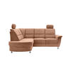 ECKSOFA Koralle Chenille  - Chromfarben/Koralle, KONVENTIONELL, Textil/Metall (184/231cm) - Livetastic