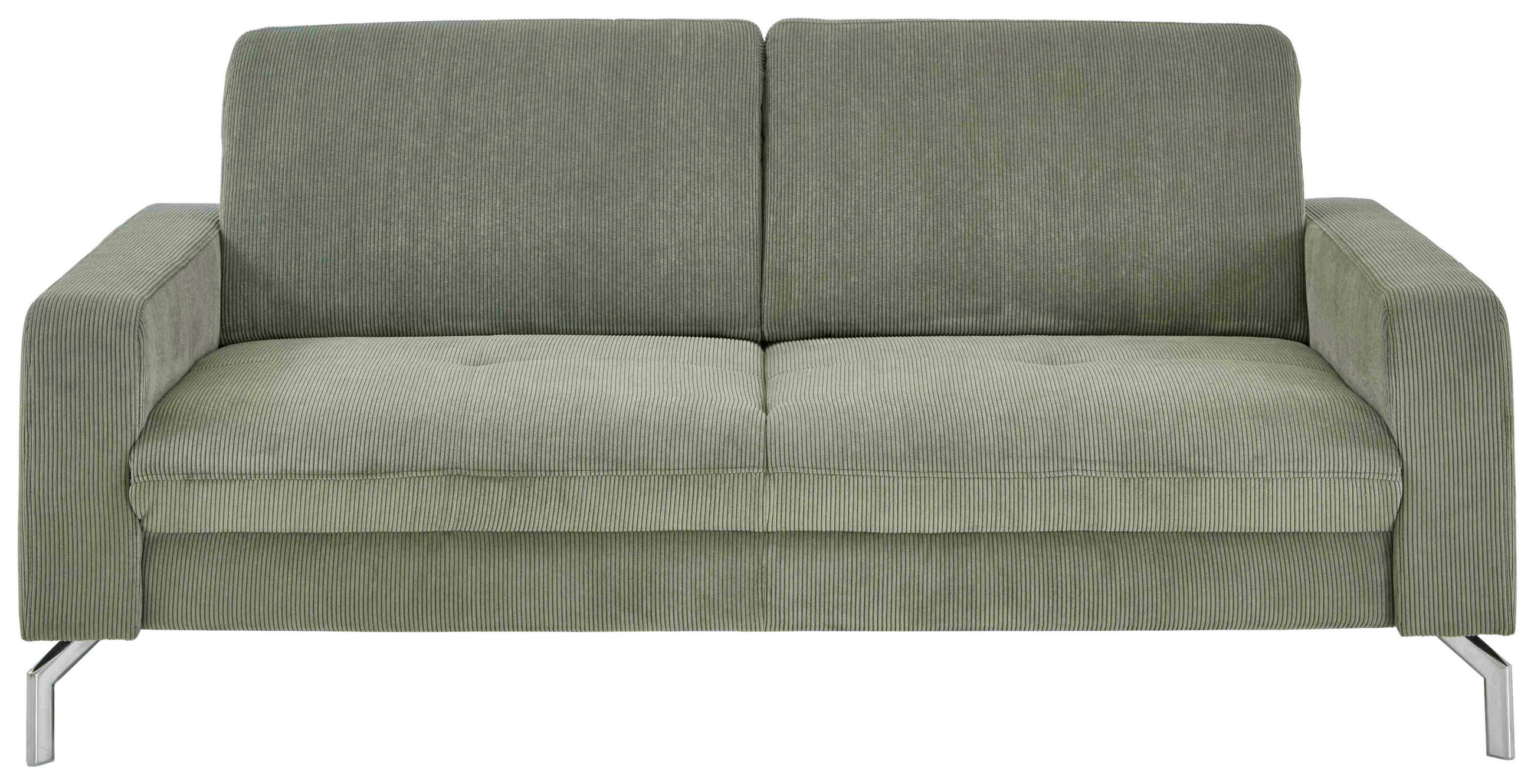 3-SITZER-SOFA Feincord Dunkelgrün  - Chromfarben/Dunkelgrün, Design, Textil/Metall (194/87/105cm) - Beldomo Style