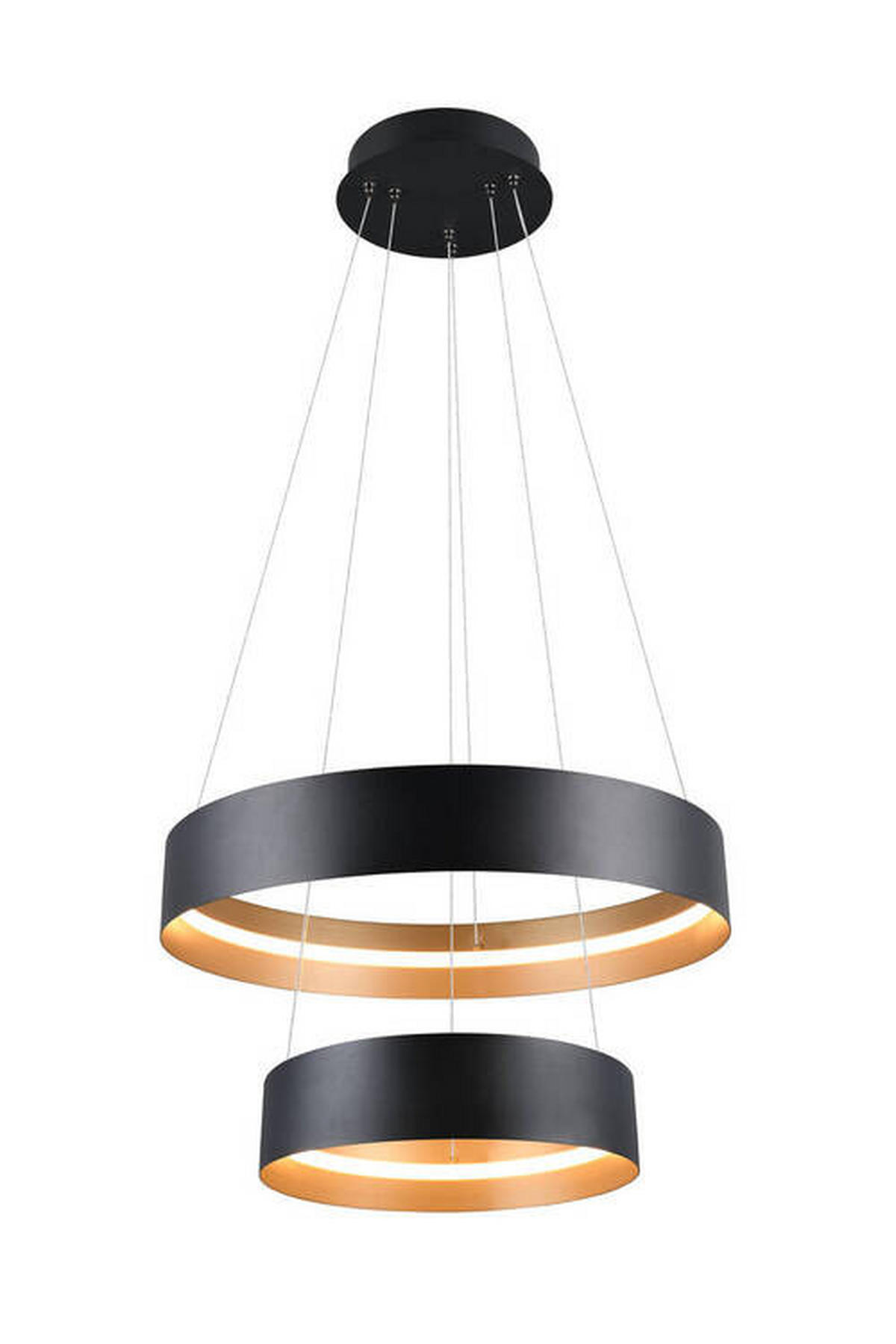 LED-HÄNGELEUCHTE 60/150 cm  - Goldfarben/Schwarz, Design, Metall (60/150cm) - Musterring