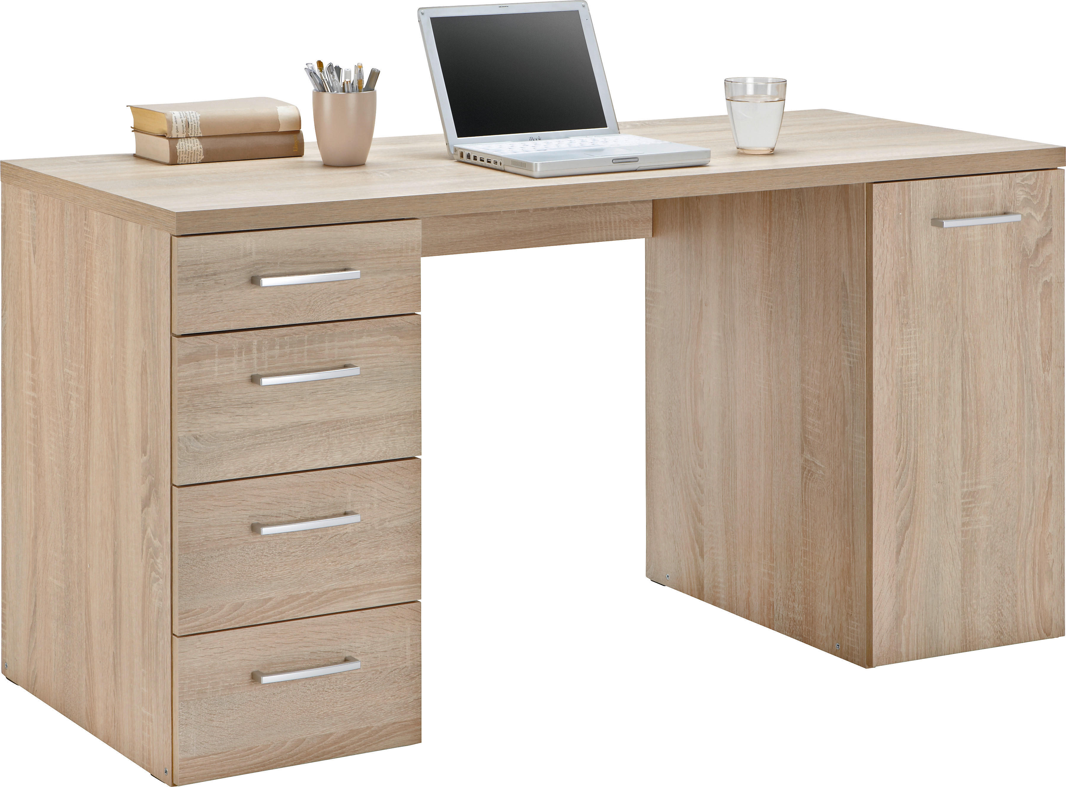 PC STŮL, barvy dubu, 139/74/60 cm - barvy dubu, Basics, kompozitní dřevo/plast (139/74/60cm) - Xora