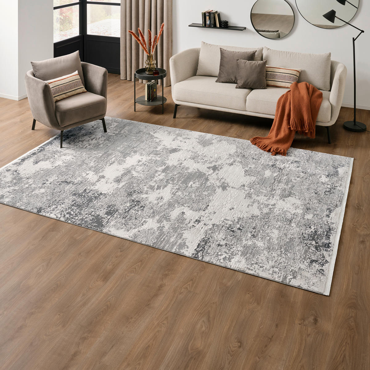 VINTAGE KOBEREC, 200/290 cm barvy stříbra - barvy stříbra, Design, textil (200/290cm) - Dieter Knoll