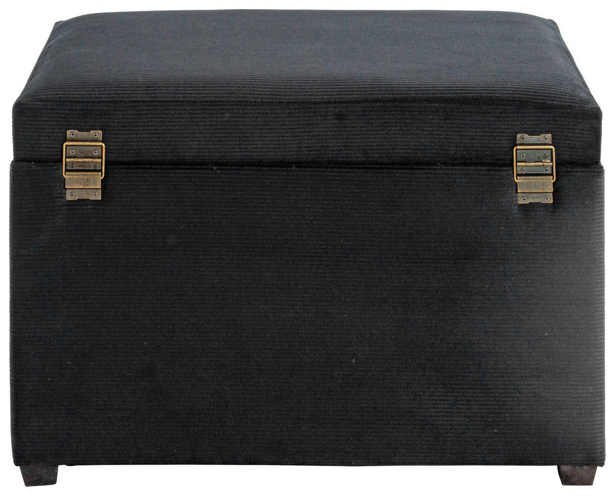 KLOP S SKRINJO   - črna, Design, tekstil/leseni material (58/42/39cm) - MID.YOU