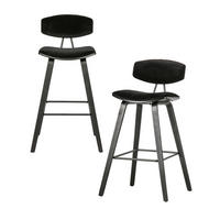 BARHOCKER-SET in Schwarz  - Schwarz, MODERN, Textil/Metall (42/91/48cm) - Livetastic