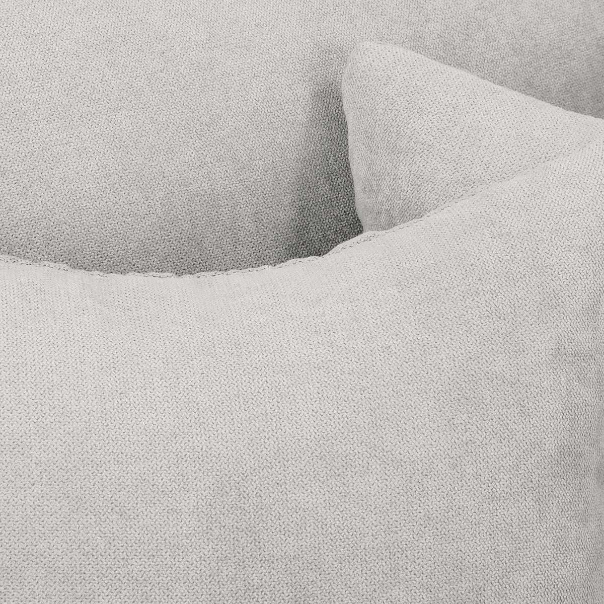 ECKSOFA inkl. Hocker Ariella Hellgrau Mikrofaser  - Hellgrau/Naturfarben, Design, Holz/Textil (161/231cm) - Livetastic