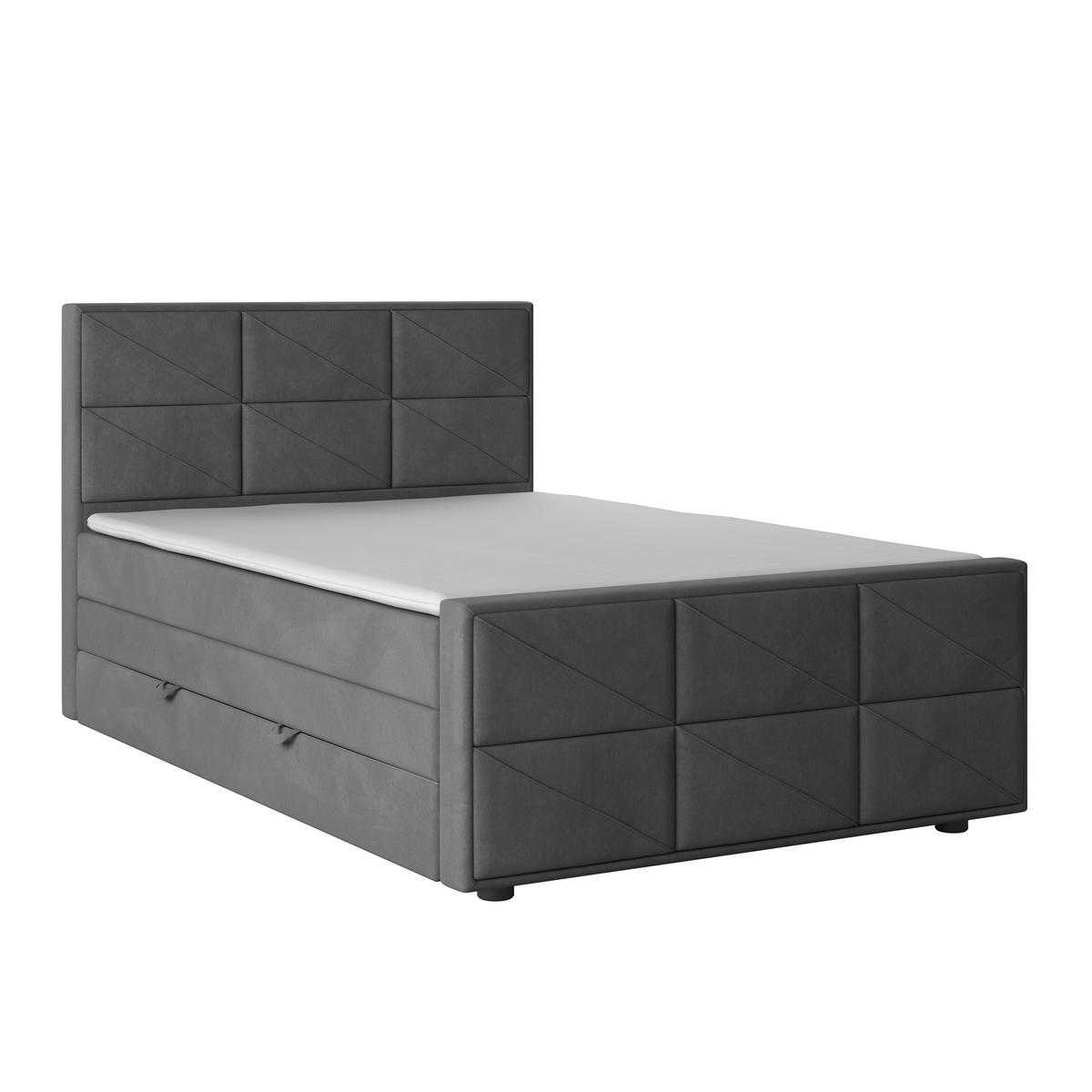 BOXSPRINGBETT 140/200 cm  in Anthrazit  - Anthrazit, Modern, Holz/Kunststoff (140/200cm) - MID.YOU