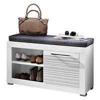 BANCĂ PENTRU HOL 92/50/37 cm  - argintiu/alb, Design, plastic/metal (92/50/37cm) - Carryhome
