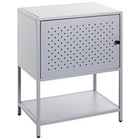NACHTKÄSTCHEN 45/60/30 cm  in Grau  - Grau, Design, Metall (45/60/30cm)