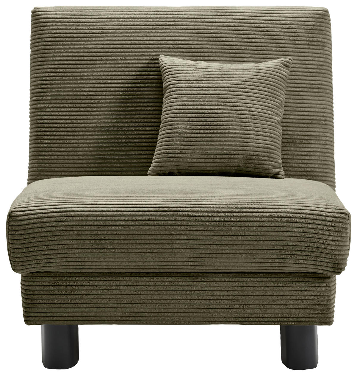 SCHLAFSESSEL Cord Grün    - Schwarz/Grün, Design, Textil/Metall (85/85/100cm) - Carryhome