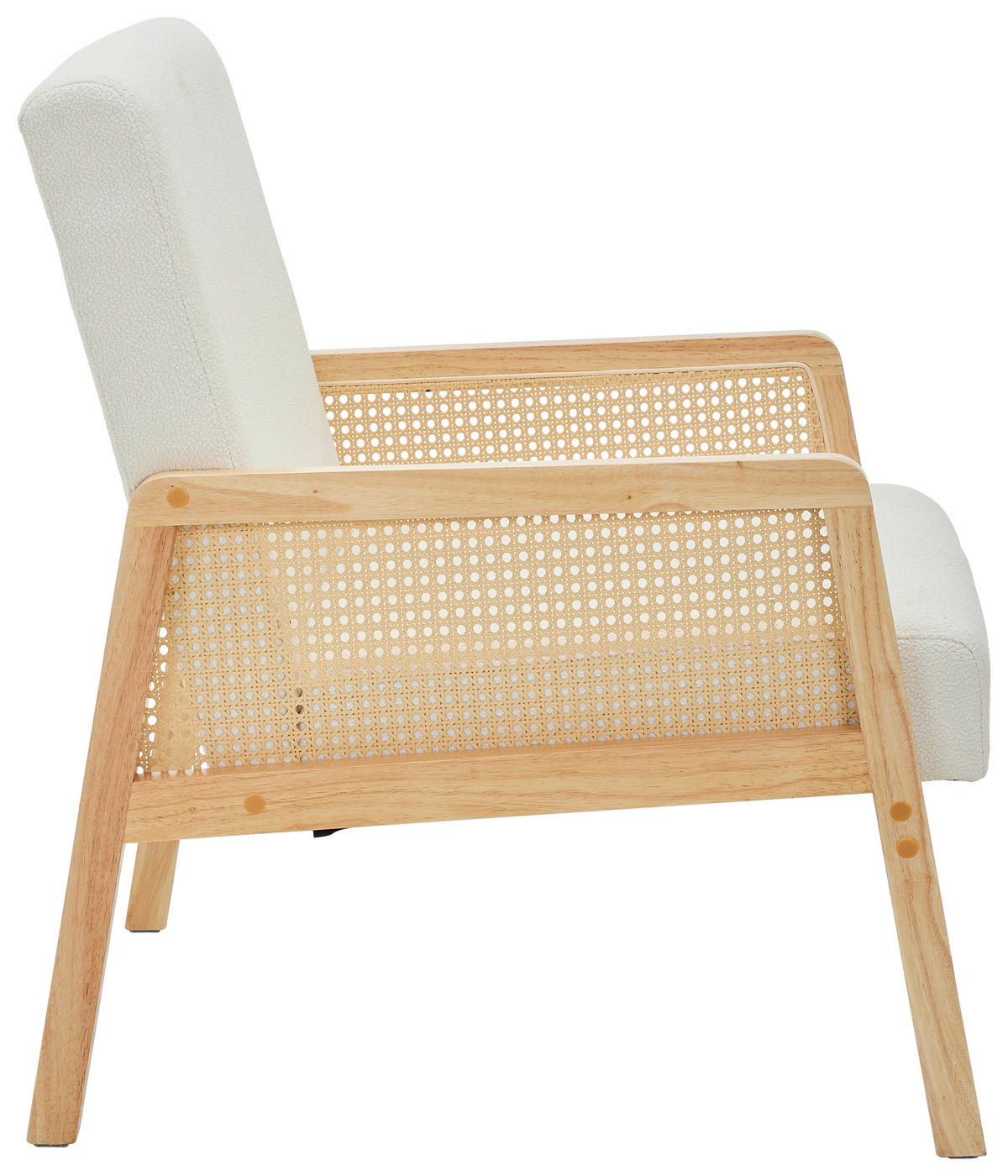 RATTANSESSEL Weiß  - Naturfarben/Weiß, Trend, Holz/Kunststoff (68/85/77,5cm) - Livetastic