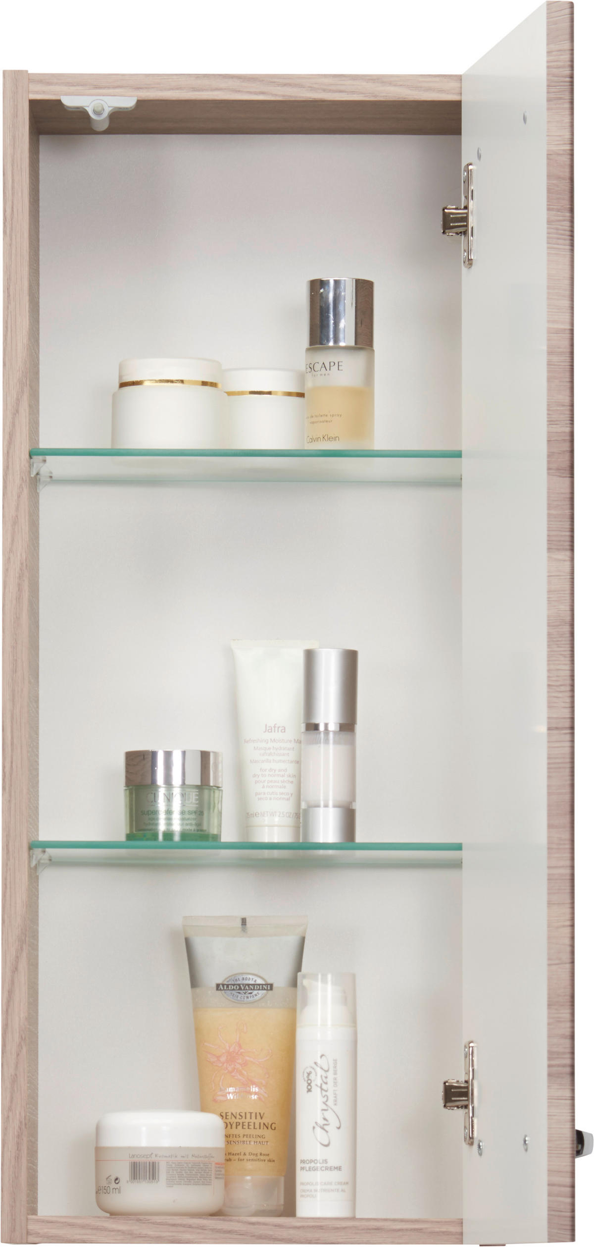 OBERSCHRANK 30/70/20 cm  - Chromfarben/Eichefarben, Design, Glas/Holzwerkstoff (30/70/20cm) - Xora