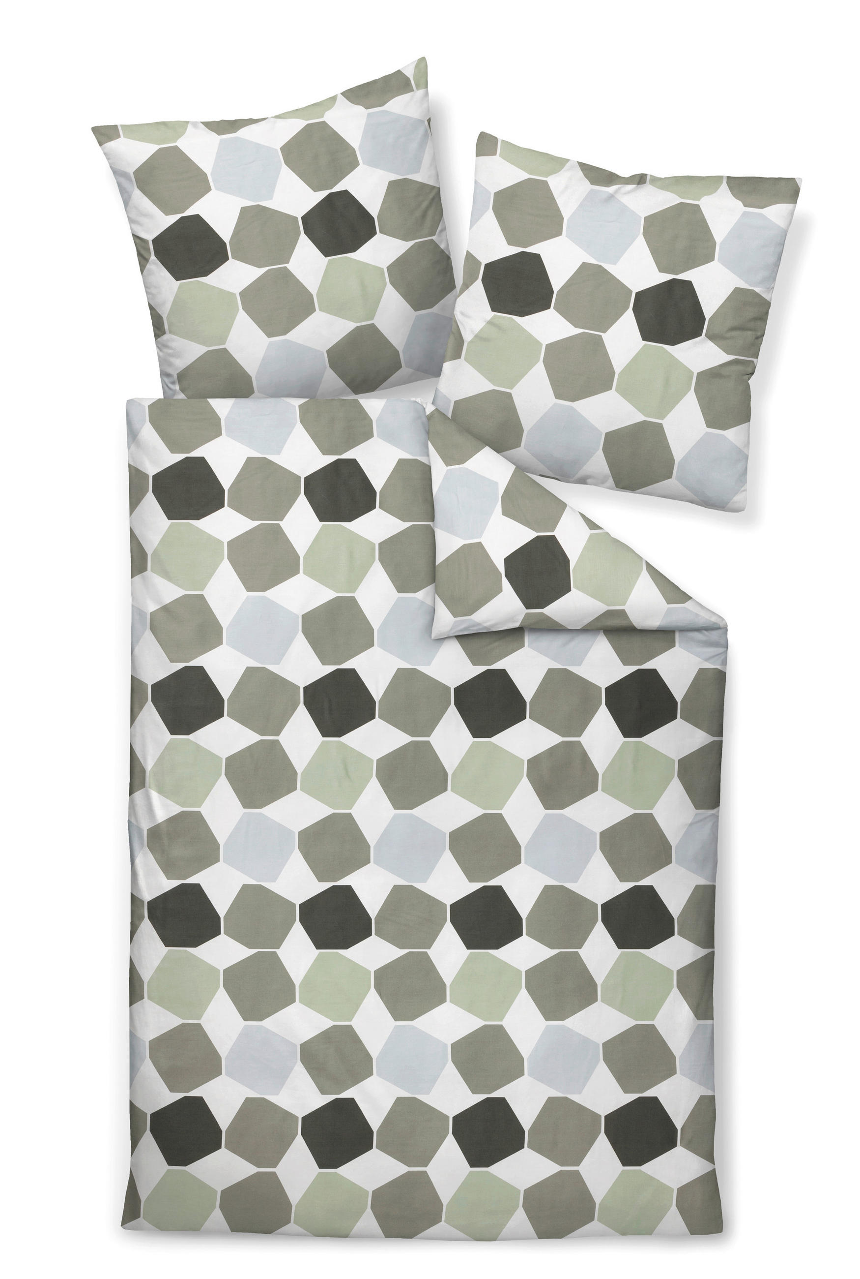 POSTELJNINA 135/200 cm mako saten zelena  - zelena, Konvencionalno, tekstil (135/200cm) - Janine