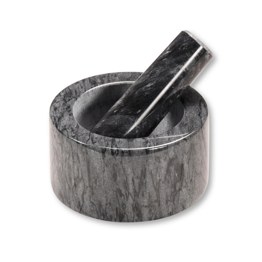 MÖRSERSET  - Schwarz, Basics, Naturmaterialien (13/13/8cm) - Kesper