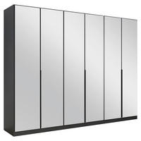 DREHTÜRENSCHRANK 271/210/54 cm,  in Grau, 6-türig  - Grau, MODERN, Holzwerkstoff/Metall (271/210/54cm) - Rauch Möbel