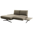 ECKSOFA  in Flachgewebe Hellbraun  155/234 cm  - Hellbraun/Schwarz, Design, Textil/Metall (155/234cm) - Dieter Knoll