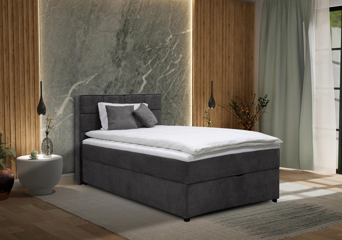 BOXBETT 140/200 cm  in Anthrazit  - Anthrazit, MODERN, Holz/Holzwerkstoff (140/200cm) - MID.YOU
