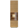 VITRINE  in massiv Wildeiche Anthrazit, Wildeiche - Wildeiche/Anthrazit, Natur, Glas/Holz (56/200/40cm) - Dieter Knoll