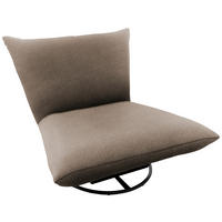 RELAXSESSEL in Textil Taupe  - Taupe/Schwarz, Design, Textil/Metall (100/78/96cm) - Livetastic