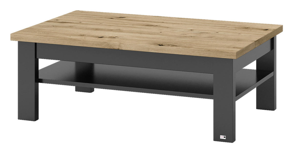 COUCHTISCH 110/70/40 cm rechteckig Graphitfarben, Eiche Artisan  - Graphitfarben/Eiche Artisan, Design, Holzwerkstoff (110/70/40cm) - SetOne by Musterring