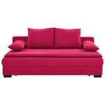 SCHLAFSOFA  in Samt Rot  - Rot/Schwarz, KONVENTIONELL, Kunststoff/Textil (207/74-94/90cm) - Venda