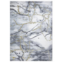 LÄUFER 80/300 cm Saphira  - Dunkelgrau/Goldfarben, LIFESTYLE, Textil (80/300cm) - Novel