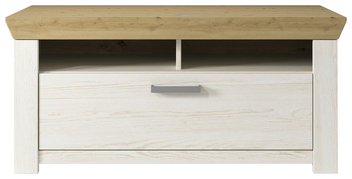 GARDEROBENBANK  in 104,5/46,6/51,2 cm  - Chromfarben/Eichefarben, Basics, Metall (104,5/46,6/51,2cm) - SetOne by Musterring
