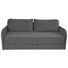 SCHLAFSOFA in Flachgewebe Dunkelgrau  - Dunkelgrau/Schwarz, Design, Kunststoff/Textil (203/77/86cm) - MID.YOU