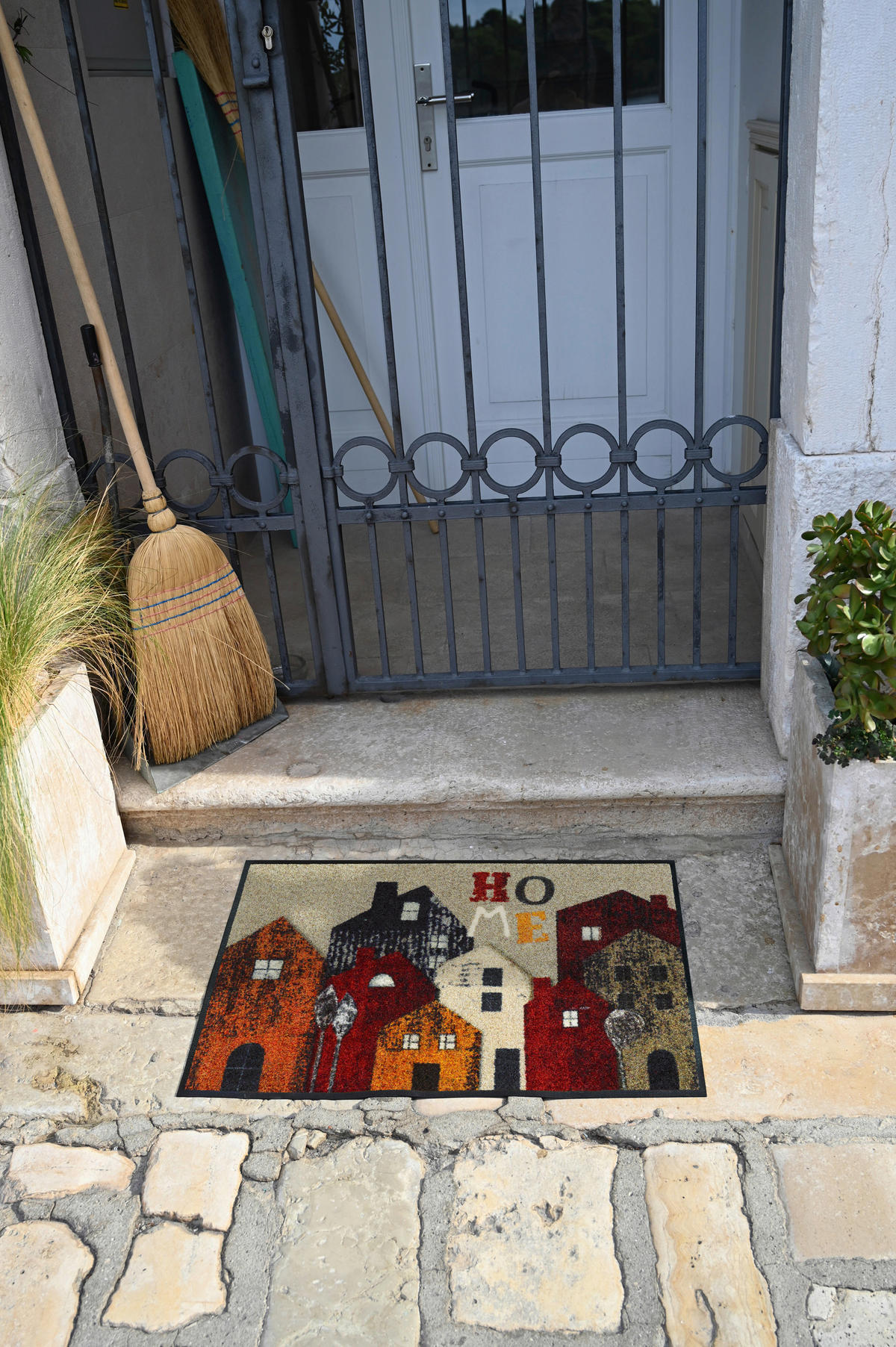 FUßMATTE 50/75 cm Home Stories  - Beige, Trend, Kunststoff/Textil (50/75cm) - wash+dry