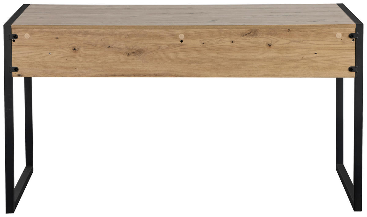 SCHREIBTISCH 140/70/75 cm  in Schwarz, Eiche Artisan  - Schwarz/Eiche Artisan, MODERN, Holzwerkstoff/Metall (140/70/75cm) - MID.YOU