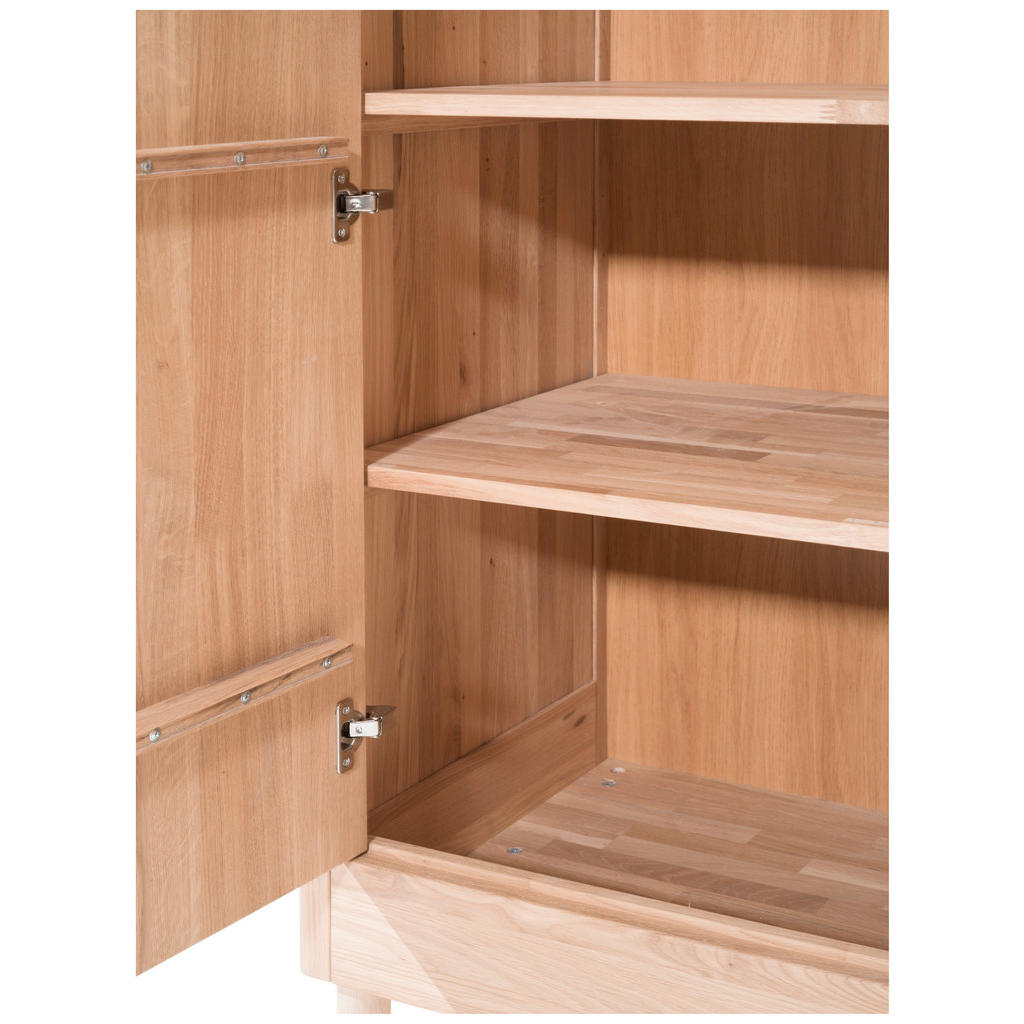 Thumbnail - Vipack Drehtürenschrank, Natur, Metall, Eiche, massiv, 3 Fächer, 100x190x55 cm, Kinder- & Jugendzimmer, Jugendmöbel, Jug...