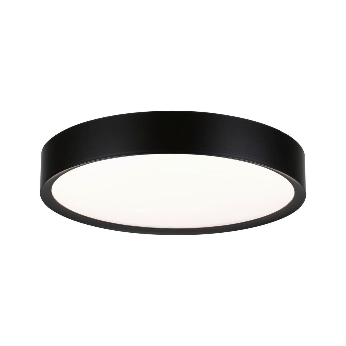 LED-DECKENLEUCHTE Tega 33,4/6,5 cm   - Schwarz, Basics, Kunststoff (33,4/6,5cm) - Paulmann