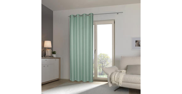 ÖSENVORHANG Verdunkelung - Salbeigrün, KONVENTIONELL, Textil (140/245cm) - Esposa