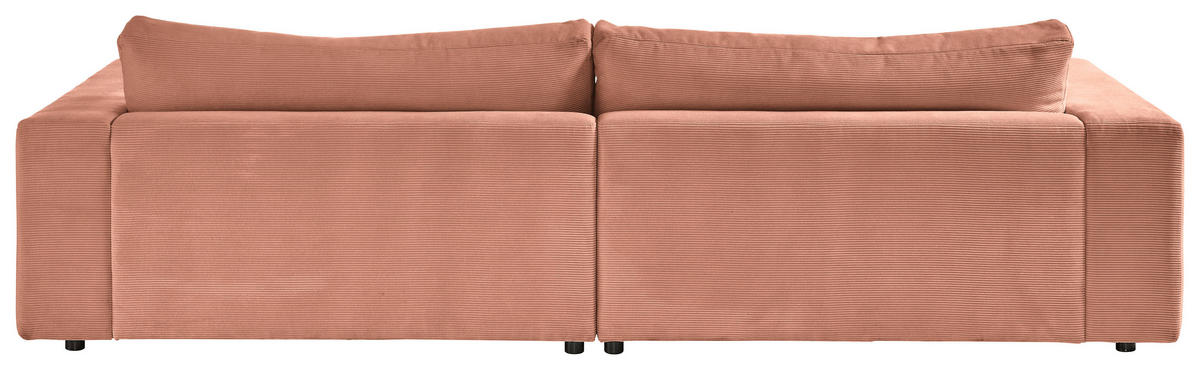 3-SITZER-SOFA in Cord Rostfarben  - Rostfarben/Schwarz, Design, Kunststoff/Textil (290/86/127cm) - Lomoco