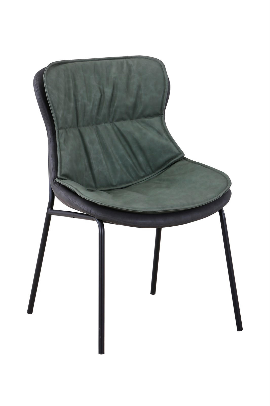 STUHL - Dunkelgrau/Schwarz, Design, Textil/Metall (54/84/64cm) - Kayoom