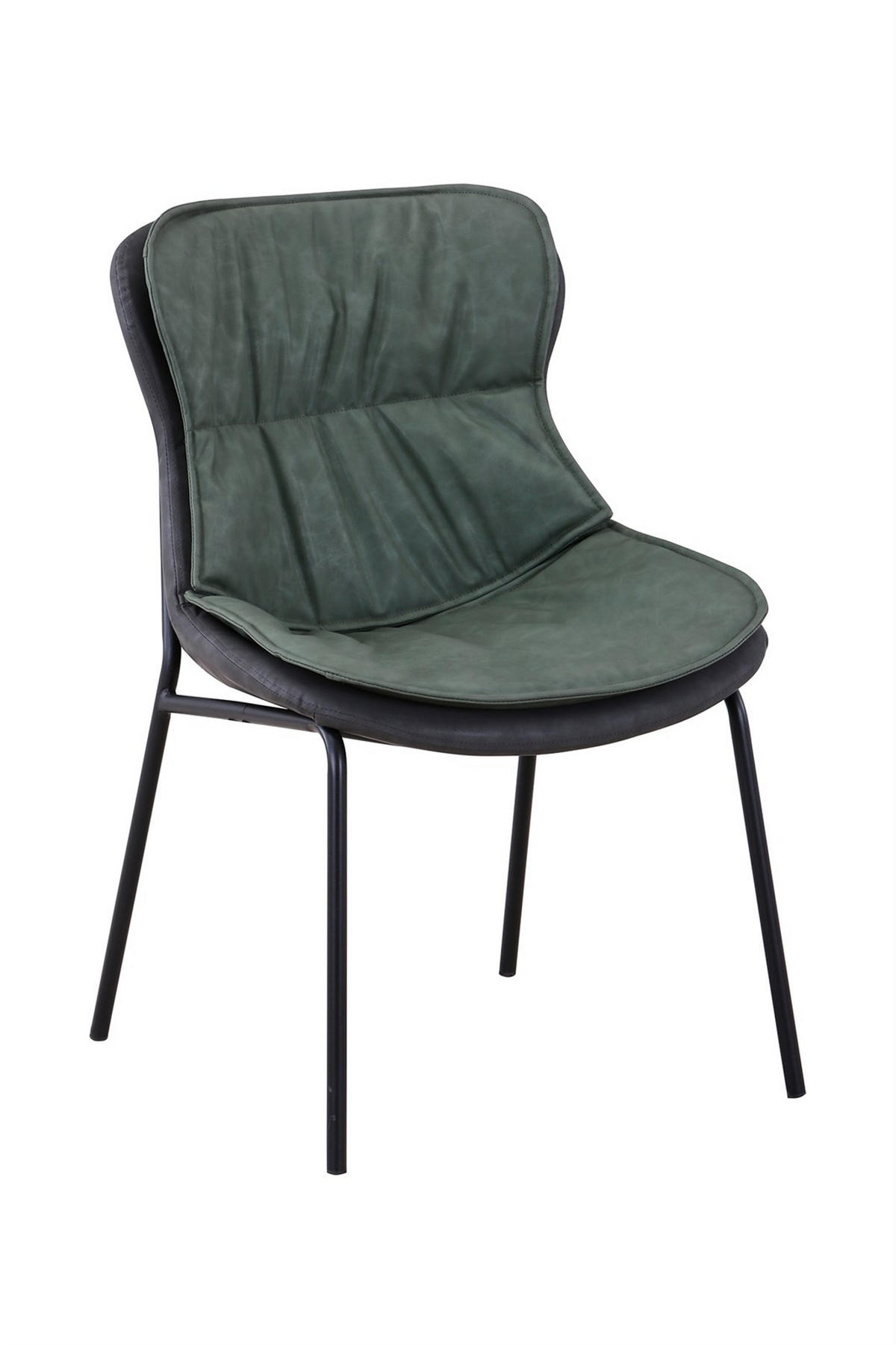 STUHL - Dunkelgrau/Schwarz, Design, Textil/Metall (54/84/64cm) - Kayoom