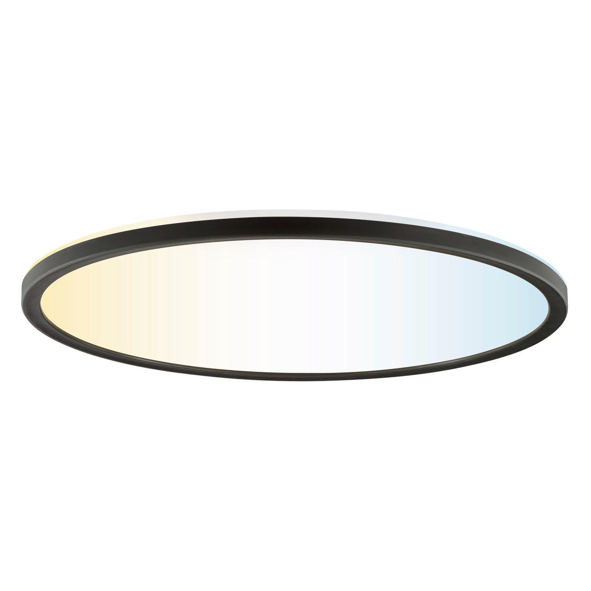 LED PLAFONJERA - bela/crna, Osnovno, plastika (42/2,9/42cm)