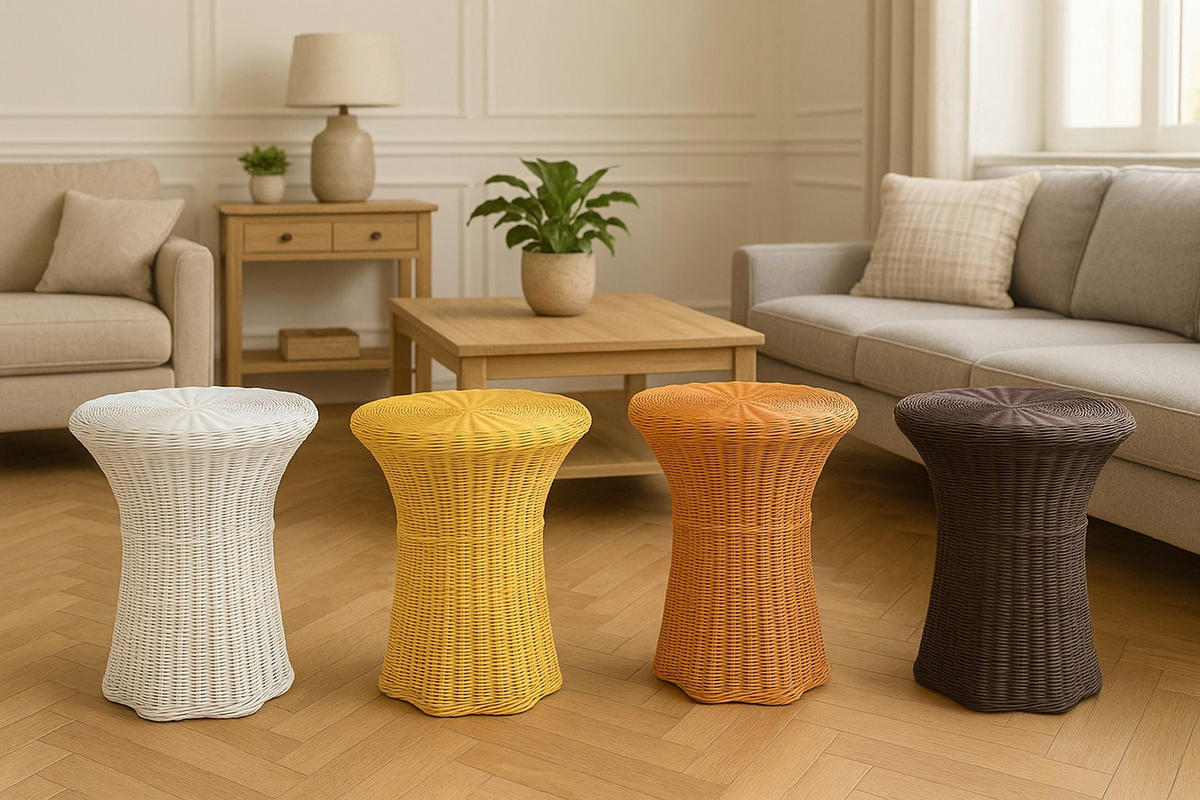 BEISTELLTISCH 44/44/51 cm Rattan massiv Braun rund  - Braun, Natur, Holz (44/44/51cm) - MID.YOU