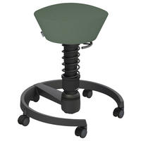 BÜROHOCKER   Schwarz, Pastellgrün  - Pastellgrün/Schwarz, Basics, Textil/Metall (55/45,66/55cm) - Aeris