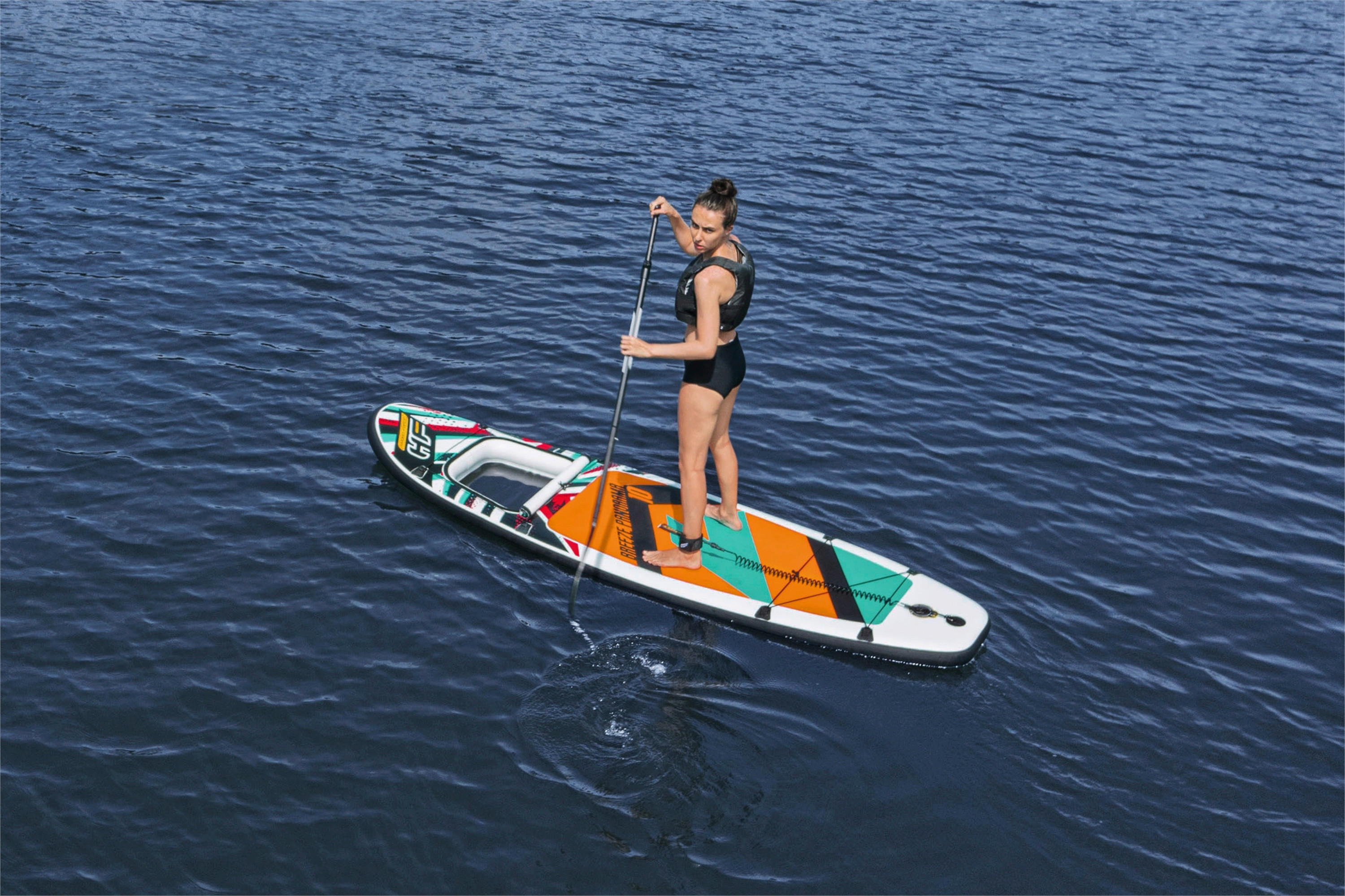 STAND-UP PADDLE BOARD Breeze Panorama 65377  - Multicolor/Weiß, KONVENTIONELL, Kunststoff/Metall (305/84/15cm) - Bestway