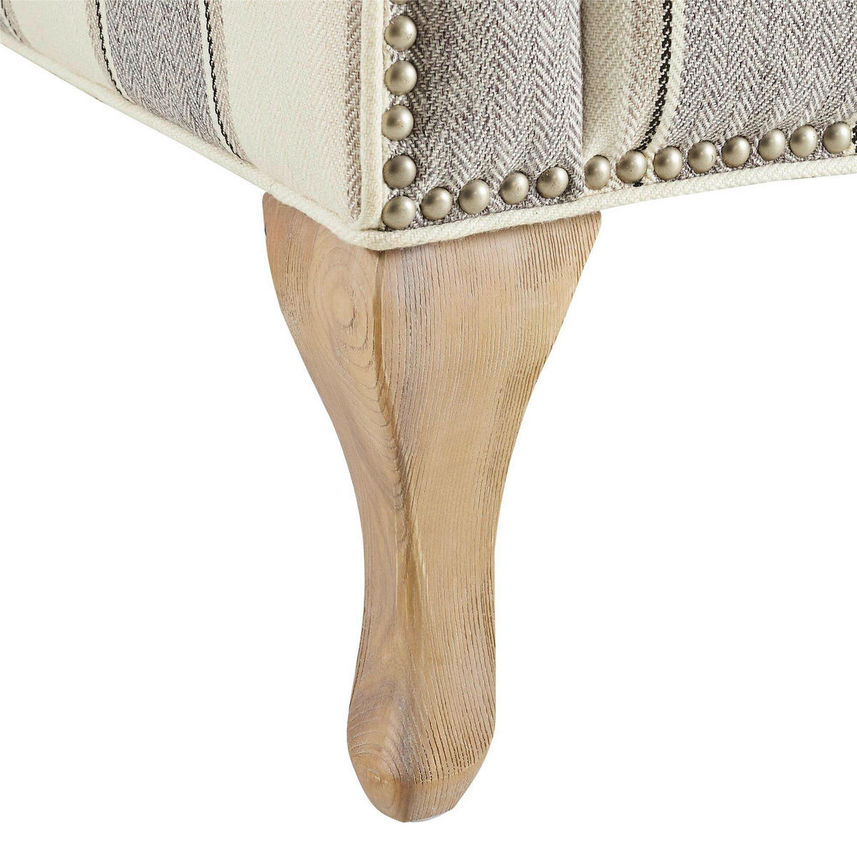 OHRENSESSEL Leinenoptik Grau  - Naturfarben/Grau, Design, Holz/Textil (82/89/73cm) - MID.YOU