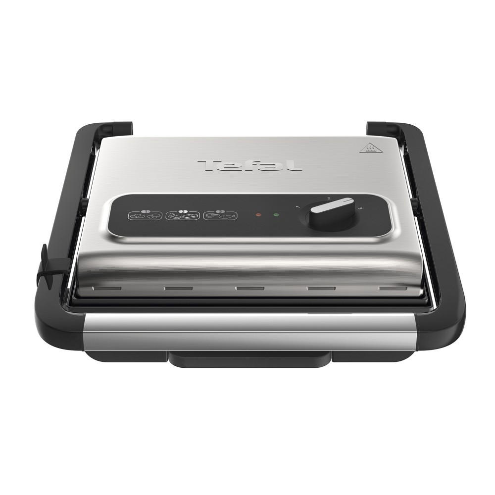 KONTAKTGRILL Inicio Adjust  - Chromfarben/Schwarz, Basics, Kunststoff/Metall (33,7/11,8cm) - Tefal