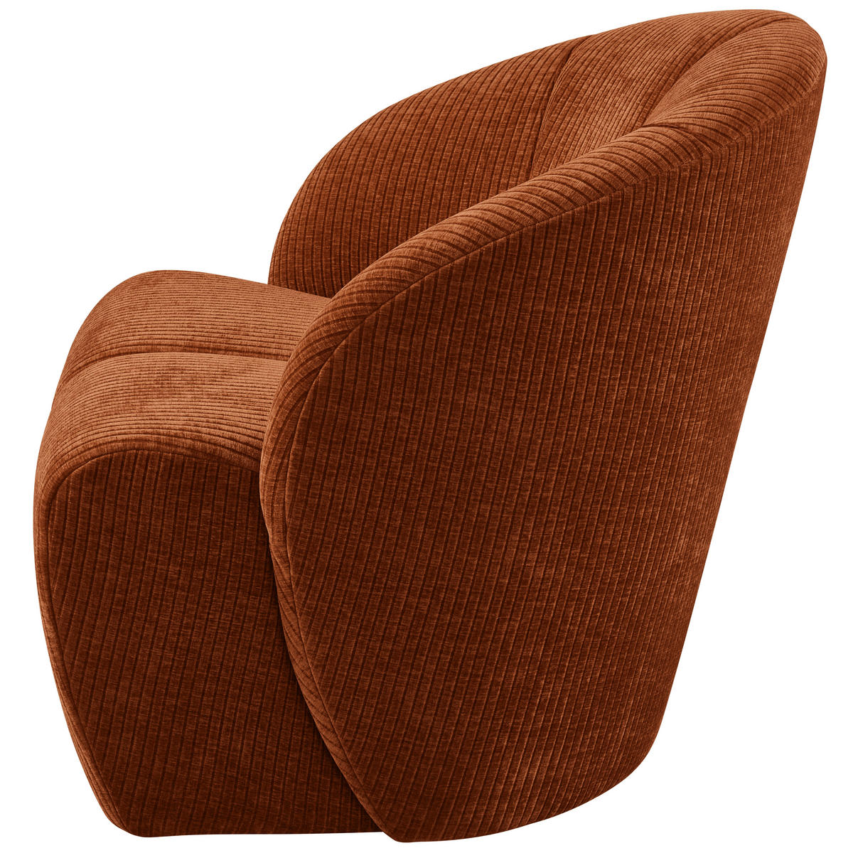 SESSEL in gerippt Braun  - Schwarz/Braun, Design, Kunststoff/Textil (68/75/77cm) - Livetastic